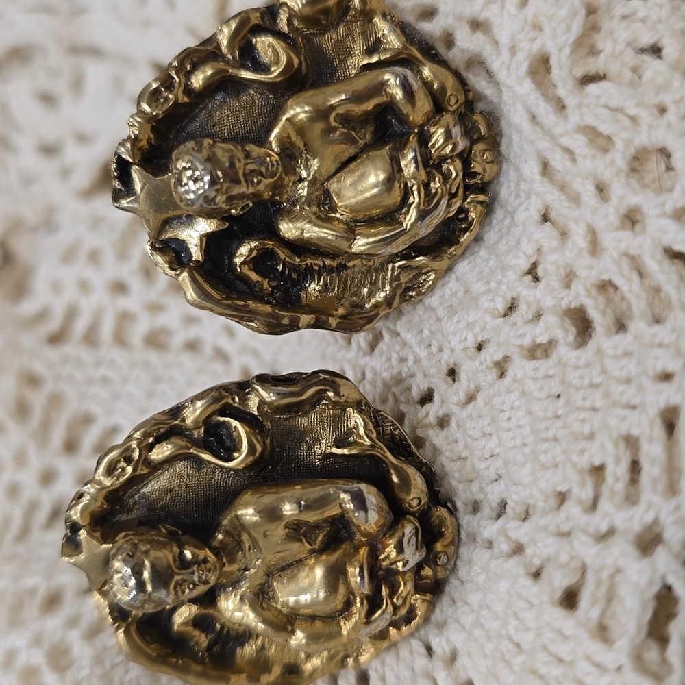 Vintage Cufflinks by Frank Tortolani - Zodiak Sign Aquarius Vintage 1960's